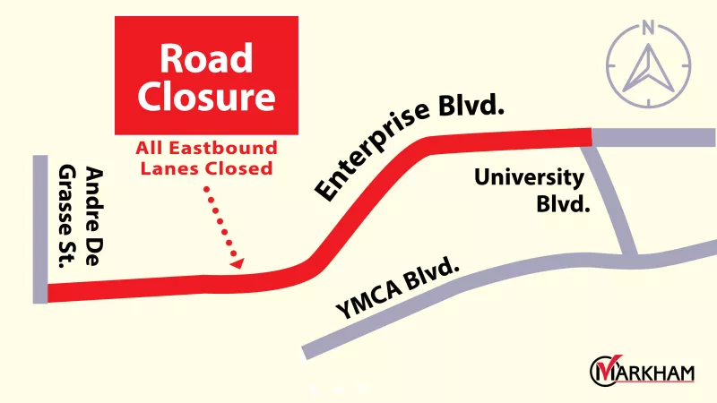 Road Closure All East Bound