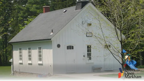 Photo of German Mills Community Centre (former German Mills Schoolhouse) promoting Doors Open Markham
