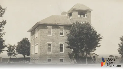 Photo of Markham Museum offices (former Mount Joy Schoolhouse) promoting Doors Open Markham