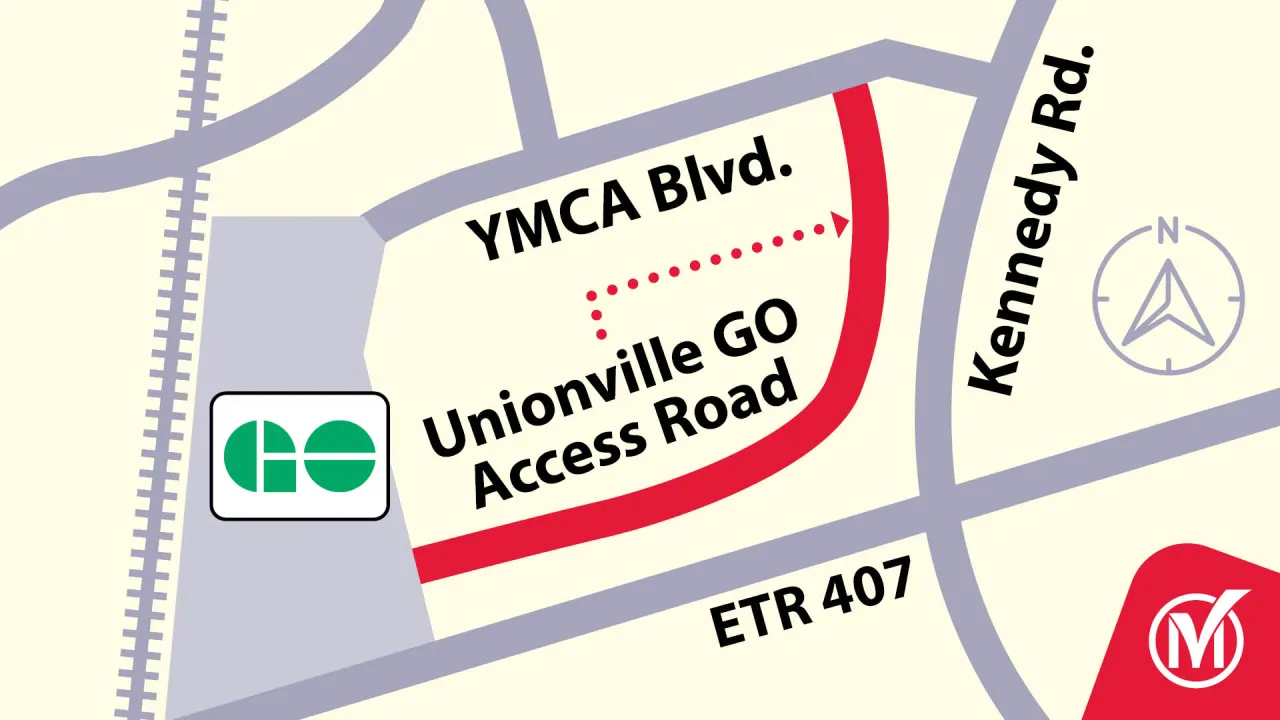 Map of Unionville Go Access Road.