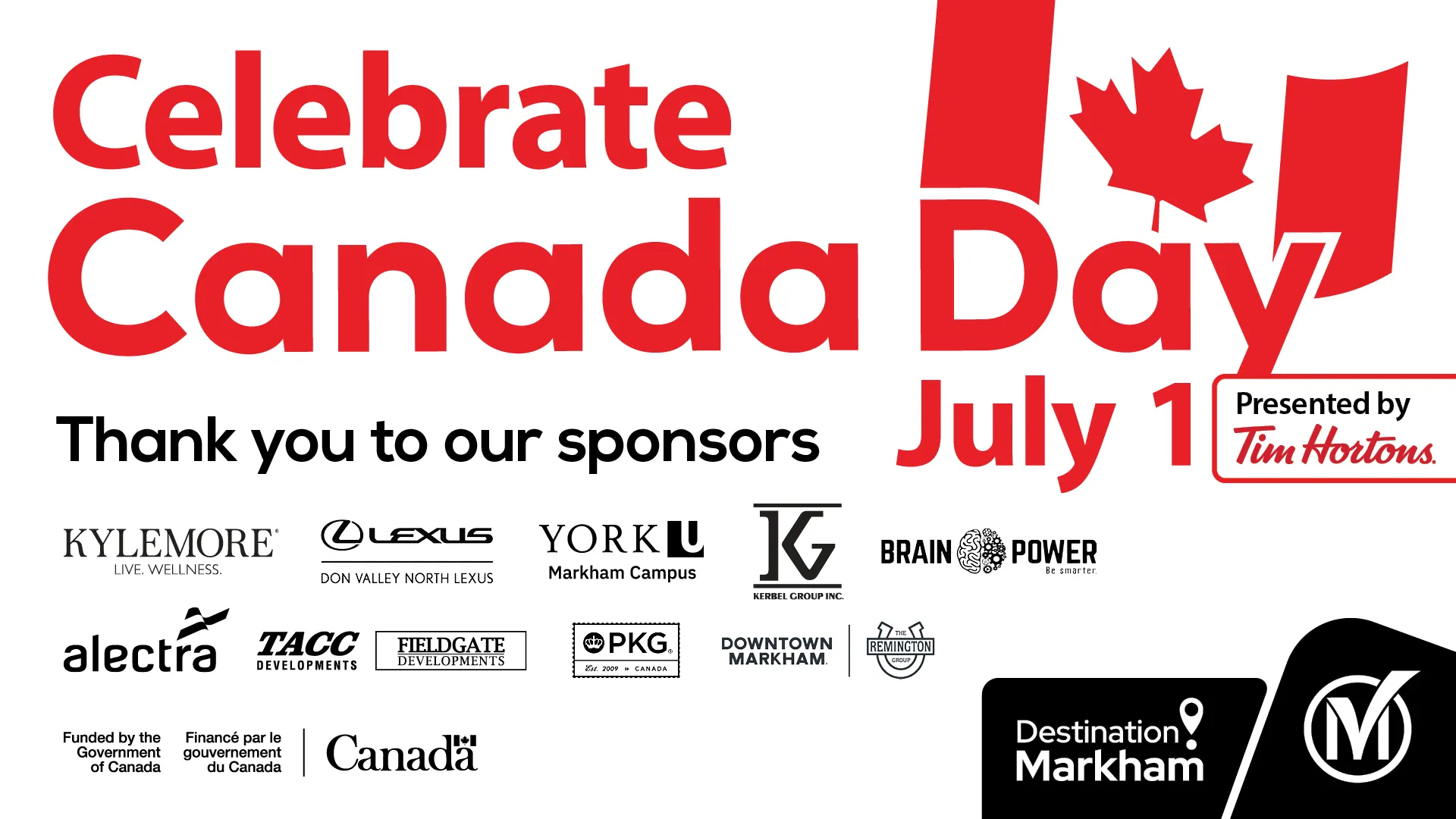 Canada Day sponsor logos.